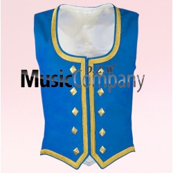 Light Blue Velvet Highland Dance Waistcoat/Vest