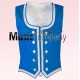 Light Blue Velvet Highland Dance Waistcoat/Vest