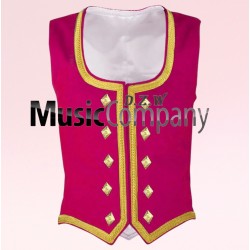 Pink Velvet Highland Dance Waistcoat/Vest