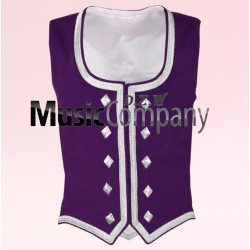 Purple Velvet Highland Dance Waistcoat/Vest