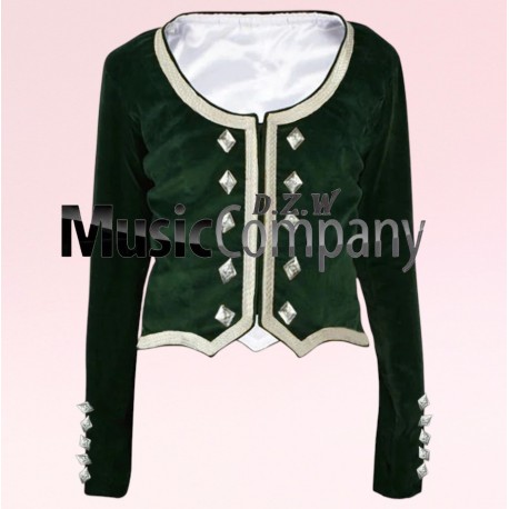 Green Velvet Highland Dance Jacket
