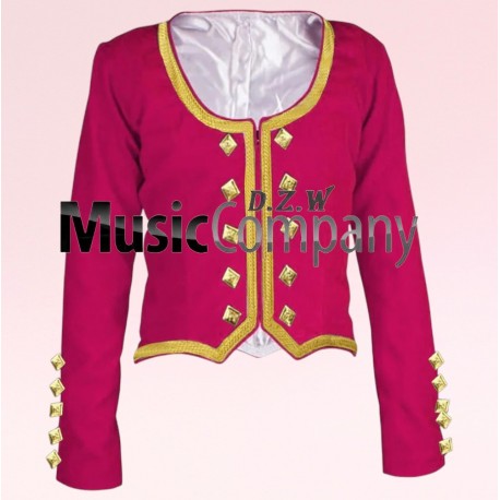 Hot Pink Velvet Highland Dance Jacket
