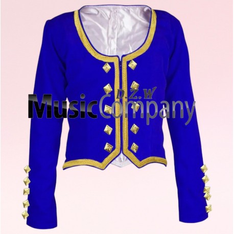 Royal Blue Velvet Highland Dance Jacket