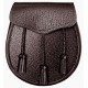 Traditional Brown Leather Sporran with Chain Belt - Scottish Kilt Sporran