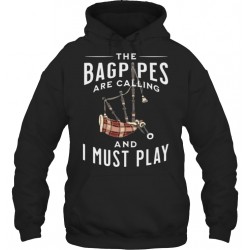 Unisex Shawl Collar Bagpipe Hoodie