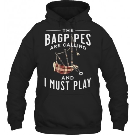 Unisex Shawl Collar Bagpipe Hoodie