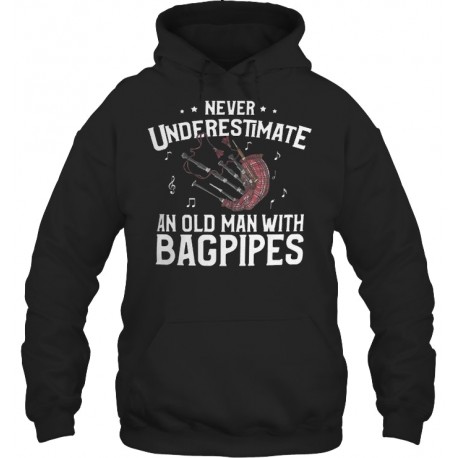 Unisex Shawl Collar Bagpipe Hoodie