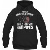 Unisex Shawl Collar Bagpipe Hoodie