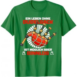 Bagpipe Scottish Folk Music Kelly Green T-Shirt