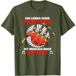 Bagpipe Scottish Folk Music Olive Green T-Shirt