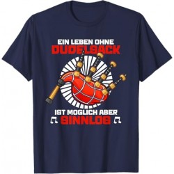 Bagpipe Scottish Folk Music Navy Blue T-Shirt