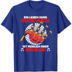 Bagpipe Scottish Folk Music Royal Blue T-Shirt
