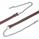 Brown Leather Sporran with Chain belt