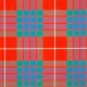 Fraser Red Ancient 100% Pure New Wool Tartan Fabric