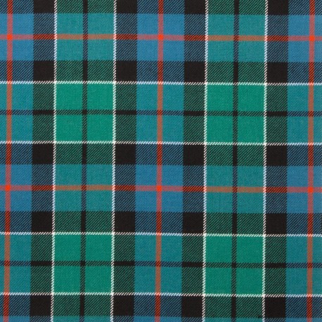 Leslie Green Ancient 100% Pure New Wool Tartan Fabric