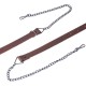 Brown Embossed Leather Sporran with Chain belt