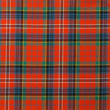MacPherson Clan Ancient 100% Pure New Wool Tartan Fabric