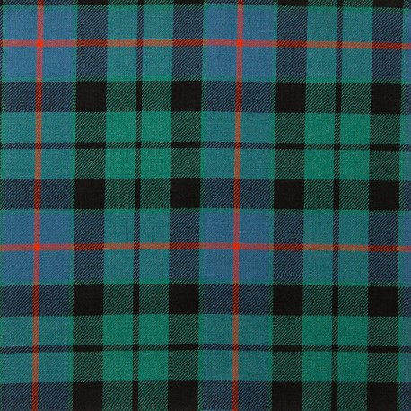 Morrison Green Ancient 100% Pure New Wool Tartan Fabric