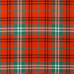 Morrison Red Ancient 100% Pure New Wool Tartan Fabric