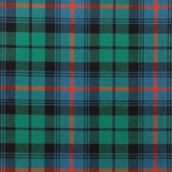 Urquhart Broad Red Ancient 100% Pure New Wool Tartan Fabric