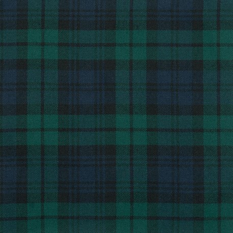 Black Watch Modern 100% Pure New Wool Tartan Fabric