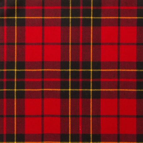 Brodie Red Modern 100% Pure New Wool Tartan Fabric