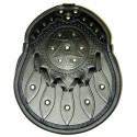 Hunting Black Leather Studded Targe Sporran - Traditional Celtic Shield Sporran