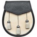 Semi Dress Leather Sporran with Chain Belt