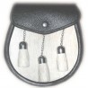 Semi Dress Leather Sporran with Chain Belt