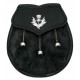 Thistle Semi Dress Leather Sporran with Chain Belt