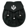 Thistle Semi Dress Leather Sporran with Chain Belt