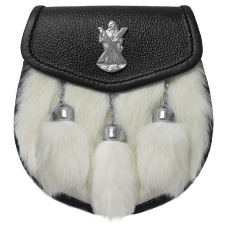 Thistle Semi Dress Leather Sporran with Chain Belt