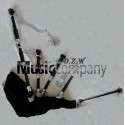 Full Plain Silver Highland African Blackwood or Ebony wood Bagpipe