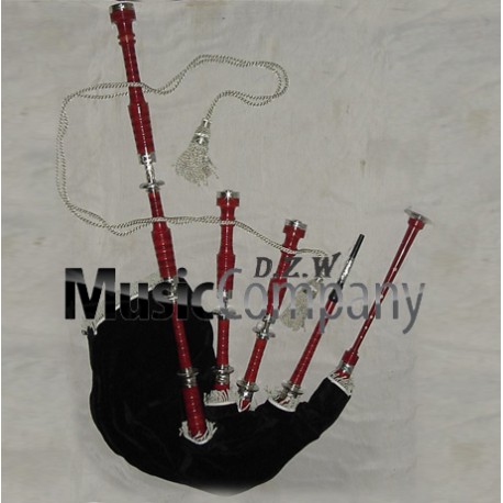 Full Engraved Highland Rose wood Bagpipe