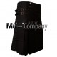 Military Black Scottish Casual Utility Kilt