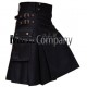 Military Black Scottish Casual Utility Kilt