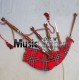 Half Engraved Highland Rose wood Bagpipe