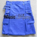 Deluxe Blue Scottish Casual Utility Kilt