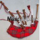 Half Silver Plain Highland Rose wood Bagpipe