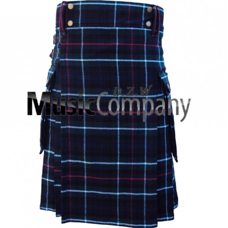 Red Color Scottish Casual Utility Kilt