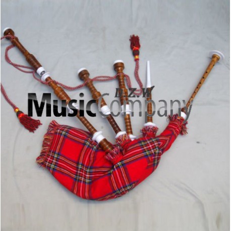 Ivory Plastic Highland Rose wood Bagpipe