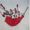 Ivory Plastic Highland Rose wood Bagpipe