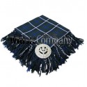 Modern Dougle Scottish Fly Plaid with Knotted Fringe