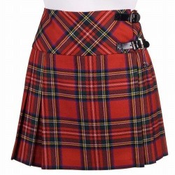 Ladies Royal Stewart Scottish Mini Billie Kilt Mod Skirt