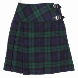 Ladies Black Watch Scottish Mini Billie Kilt Mod Skirt
