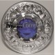 Thistle Plaid Brooch with Sapphire Stone