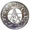Thistle Plaid Brooch with Masonic Badge