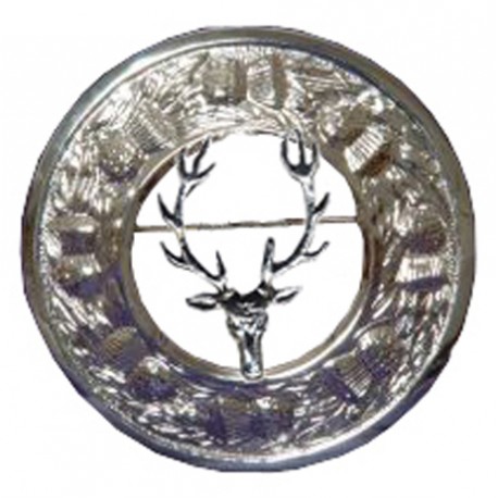 Thistle Plaid Brooch with Barasingha Badge