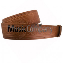 Thistle Embossed Piper and Drummer Kilt Waist Belt with Buckle