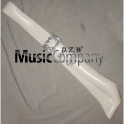 White PVC Piper Cross Belt with Thistle Mounts